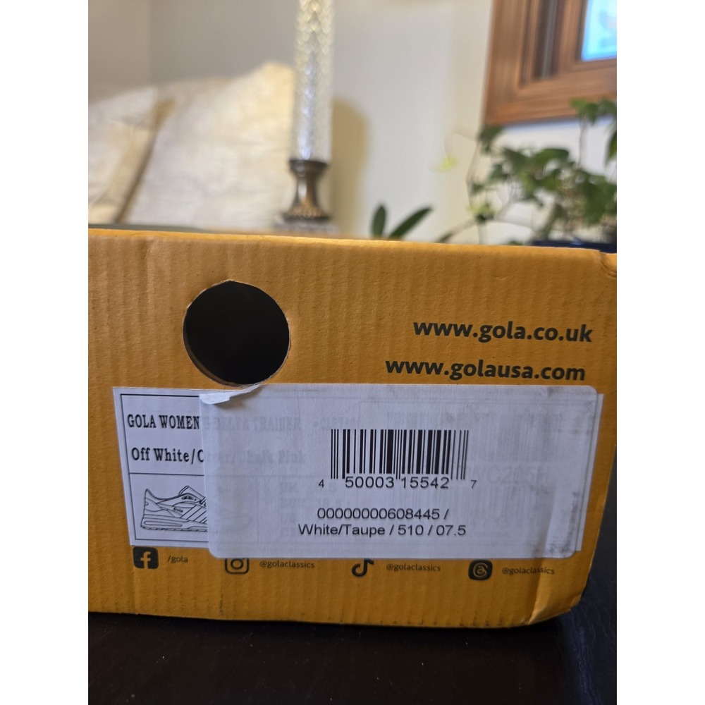 Gola Classics Wms Delta Suede Casual Sneakers Off White Pink Brown 7.5 NEW! $120 - Picture 8 of 13